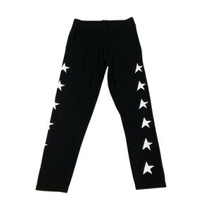 golden goose Girl’s Black White Stars Leggings Yoga Pants Fitness AutndSize 8